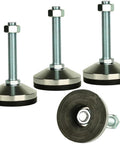 Heavy Duty Leveling Feet Set For Workbenches, Machines, And Cabinets, 3.14 Inch Beefy Base, M16 Thread, 100mm Length, 4 Pack, Close-up