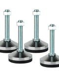 Heavy Duty Leveling Feet Set For Machines And Workbenches With Non Slip 3.14 Inch Base, M16 Thread, 2600 Lb Capacity, Ideal For Cabinets