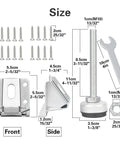 Heavy Duty Leveling Feet For Furniture And Equipment Adjustable Leg Levelers With 4000 Lbs Load Capacity 4 Pack Size Diagram