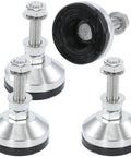 Heavy Duty Adjustable Leveling Feet For Shelving And Machinery Stainless Steel 2400 Lb Capacity M12 Thread with Anti Slip Nylon Pad