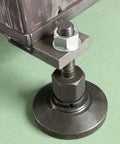 Beefy Heavy Duty Adjustable Leveling Feet For Workbenches Machines Cabinets M16 Thread Three Point Nine Four Inch Base 33000 Lb Capacity 45 Steel