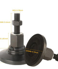 Heavy Duty Leveling Leg With Adjustable Feet For Workbench Machine And Cabinet, 4.72 Inch Base Diameter, M20 Thread, 66000 Lb Capacity