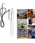 Heavy Duty 12V 200mm Stroke Linear Actuator 1500N For Sofa Bed Lifting System shown with various applications