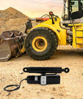 Heavy Duty 12 Volt Linear Actuator For Industrial Doors And Machinery 2 Inch Stroke 4409 Lbs Lift in front of construction vehicle
