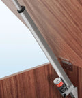 Heavy Duty 12V 18 Inch Linear Actuator With 330 Lb Load, mounted on wooden surface, showing installation view