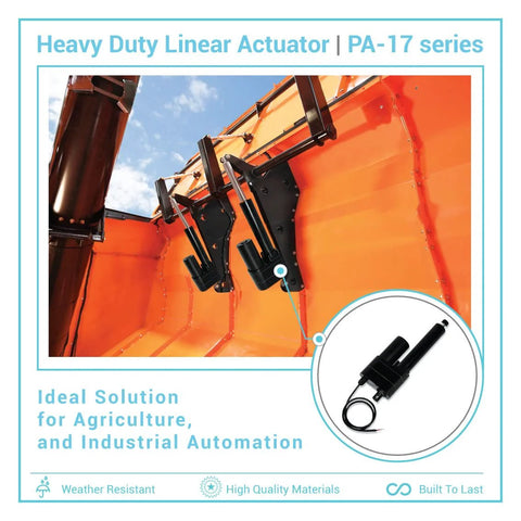Beefy 12V High Force Linear Actuator With 6 Inch Stroke Delivers Up To 2000 Lbs Push Pull And IP65 Protection installed on machinery