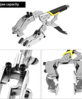 Heavy Duty Locking C Clamp For Welding And Woodworking QWORK 11 Inch Length With 2 To 3.5 Inch Jaw Opening 4 Pads And Rubber Handle