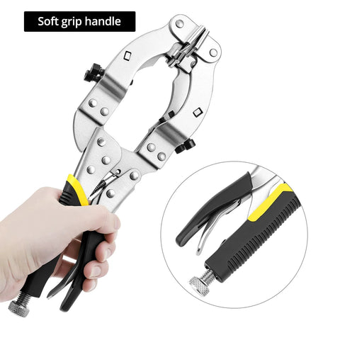 Heavy Duty Locking C Clamp For Welding And Woodworking QWORK 11 Inch Length With 2 To 3.5 Inch Jaw Opening Soft Grip Handle