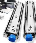 Heavy Duty Locking Drawer Slides Full Extension Runners With Lock Side Mount Ball Bearing Rails 230 Lbs Capacity For 24 Inch Drawers