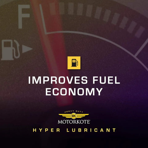 Heavy Duty Hyper Lubricant for Gas and Diesel Engines, improves fuel economy, 1-gallon, extends engine life, product packaging.