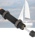 Heavy-Duty M20 X 30mm Oil Pressure Shock Absorber With Adjustable Pneumatic Plunger And Hydraulic Buffer For Air Cylinder AC2030-2, shown against a sailboat background.