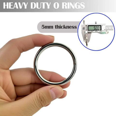 Heavy Duty 2 Inch Macrame Rings Set Built Tough With Welded O Rings 50mm Outer Diameter 5mm Wire Thick 10 Pack For Macrame Plant Hangers