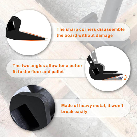 Heavy Duty Pallet Buster Tool For Fast Deck Removal And Pallet Breaking Beast Pallet Breaker For Wood Pallets Used In Framing Roofing And Drywall Spans Up To Three Point Three Inches Between Planks No Handle Black details
