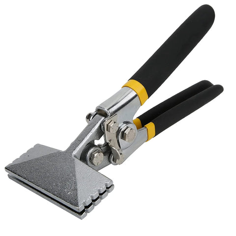 Curved Metal Sheet Seaming Pliers Heavy Duty Manual Bender with non-slip grip, 220mm, showing straight design for metal fabrication.