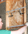 Multifunctional F Clamp 15 3 4 Inch Double Force Bar Clamp for welding and woodworking in use on wooden frame