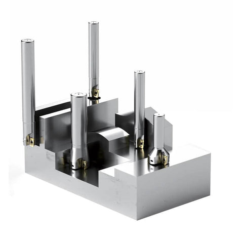 Carbide Milling Inserts For Shoulder Milling P M K Materials Heavy Duty AP Insert With Radius 0.8mm Inner Width 9.3mm Length 17.15mm