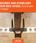 Heavy Duty Motorcycle Wheel Chock For Trailers That Connects To X Track And E Track Systems And Stabilizes Front Or Rear Wheel, Fits Up To 7 Inch Wide Tires, Ideal For Secure Hauling On The Move CargoSmart