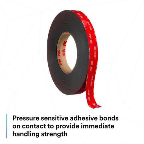 Heavy Duty Mounting Tape 5952 0.75 Inch Wide 5 Yard Roll Double Sided Foam Adhesive That Bonds On Contact No Drying Time