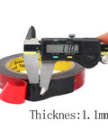 Double Sided Heavy Duty Mounting Tape For Indoor Outdoor Use, Super Strong Bond Foam Tape, black roll with caliper measuring thickness
