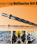 Five Eighth Inch HSS Reamer Drill Bit For Metal And Wood Taper Reamer For Precise Hole Alignment And Enlargement displayed with industrial background