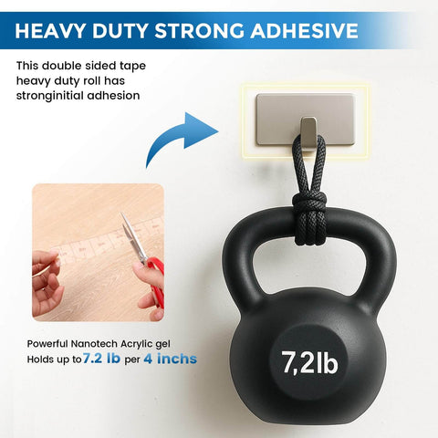 Nano Double Sided Mounting Tape For Walls Art And Daily Home Projects Super Sticky Heavy Duty Adhesive For Metal Plastic Aluminum And Glass 10 Ft Long Sticks Like Crazy For Indoor DIY Decor holding weight