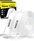 Heavy Duty Nano Double Sided Tape Bulk Pack With Industrial Strength Adhesive, Reusable And Removable Mounting Solution shown