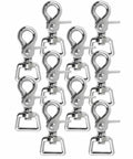 Heavy Duty Trigger Snap Clip With Swivel Square Eye Two And A Half Inch Nickel Plated Die Cast For Rope Dog Leash Harness Keychain