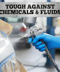 Blue 6 Mil Heavy Duty Nitrile Gloves Textured Powder Free Latex Free Box Of 100 used in spray painting car