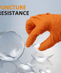 Heavy Duty Nitrile Gloves Diamond Texture Grip Powder Free Latex Free 100 Count handling broken glass for puncture resistance