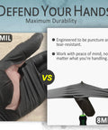 Heavy Duty Nitrile Gloves With Diamond Texture 8 Mil showcasing stretch and grip durability