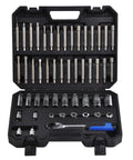 Heavy Duty 50 Piece Nut Socket Set For Strut Mounts And Shock Absorbers All In One Auto Tool Kit Pro Grade With 29 Counterholding Bits