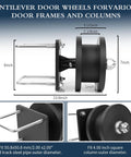 Heavy Duty Nylon Cantilever Gate Rollers Kit for 4 Inch Square Posts and 2 Inch Chain Link Fence Gate Frames, side view
