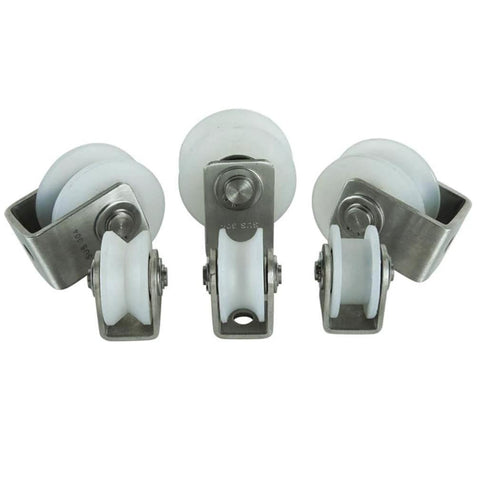 Front view of Pulley,Pulley Wheel, Heavy Duty Nylon Sliding Track Roller,Directional Pulley,304 Stainless Steel Bearing for Industrial Machines