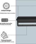 Diagram of ✝️ [Heavy Duty] 2 Pack Slide Gate Guide Roller, 6" Hard Nylon with C Post Welded Bracket, showing unique bearing design.