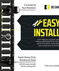 Beefy Heavy Duty Steel O Ring Pack Of 10 With 4500 Lbs Break Strength For E Track Tie Down System installation view