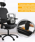 28 Inch Heavy Duty Metal Office Chair Base Replacement With Five Wheel Casters 2600 Lb Load Capacity Wide Chair Base