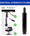 Vérin de remplacement pour chaise de bureau à usage intensif, Inch 28 à 42 Inch  Inch 14 Inch 450 kg, système hydraulique de classe 4