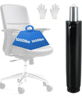 Heavy Duty Adjustable Office Chair Hydraulic Cylinder Replacement Supports Up To 1000 Pounds, shown with chair and weight symbol