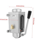 Heavy Duty Lubricating Oil Pump For Lathe And Milling Machines Double Port Manual Oil Oiler With Metal Body Leak Proof Seals