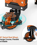360-degree swivel wheel on ✝️ 330LB Folding Hand Truck Heavy Duty Carrying, Combination of Four Wheels and Two Wheels Convertible Dolly
