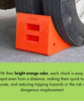 Extra Large Wheel Chock For 46 To 65 Inch Tires Heavy Duty Wheel Chock For Semi Trucks Utility Vehicles And Tractor Trailers 140K Lb Load Capacity Made In USA Polyurethane UC1210