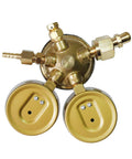 Heavy Duty Oxygen Regulator for Welding and Cutting Torch Kit in Full Brass with Large Tank Gauges, Inlet 0 to 4000 psi, CGA 540