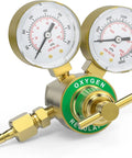 Heavy Duty Oxygen Regulator For Welding And Cutting With 0-4000 PSI Inlet And 0-100 PSI Outlet Brass T Handle By YESWELDER