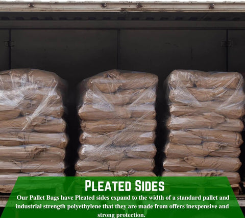 Pallet Cover Bags 50 Pack Heavy Duty Clear 3 Mil Polyethylene For Outdoor Storage And Weather Protection 55 X 53 X 75 In Size