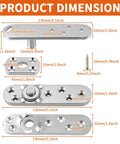 Heavy Duty Pivot Hinge dimensions with 304 stainless steel components for concealed doors up to 1100 lbs, featuring 90-degree stop.