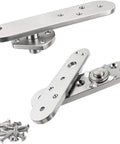 Heavy Duty Pivot Hinge With Hold Open for Concealed Doors up to 1100 lbs, 304 Stainless Steel Hidden Door Hardware with screws