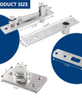 Beefy 330 Lbs Heavy Duty Pivot Hinge dimensions for large wood doors and bookshelves, showing size and hardware details