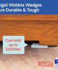 Heavy Duty Leveling Shims For Furniture And Appliances, Transparent Rigid Plastic Wedges under wooden furniture, USA-made, 300 Pack