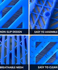 Heavy Duty Plastic Pallets Set Of 8 Nestable, Lightweight, Waterproof Storage Pads with non-slip and clean design
