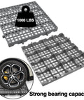 Heavy Duty Plastic Pallets Three Pack Commercial Grade 11.8x11.8x1.8 Inches Waterproof Ventilated Grid Design with strong bearing capacity